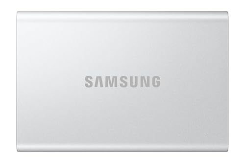 Samsung Portable SSD T7 Resurrected 1 TB, Externe Festplatte, USB 3.2 Gen.2 Highspeed Speicher, Externe SSD für iPhone 17, Mac, PC, Android-Geräte & Gaming-Konsolen, Metallic-Silber, MU-PD1T0G/WW