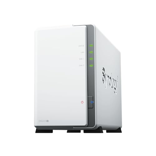 Synology DS223j 2-Bay Diskstation NAS (Realtek RTD1619B 4-Core 1.7 GHz 1GB DDR4 Ram 1xRJ-45 1GbE LAN-Port) 8TB Bundle mit 2 x 4TB Seagate IronWolf NAS HDDs (ST4000VN006)