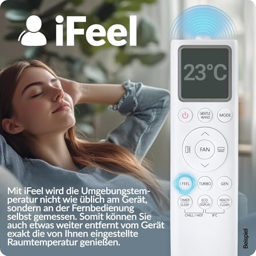 TCL BreezeIn Split Klimaanlage 12000 BTU (3,4 kW) - Quick Connect Set (5m) - R32 Vorbefüllt - Heizen & Kühlen - App & Alexa Steuerung