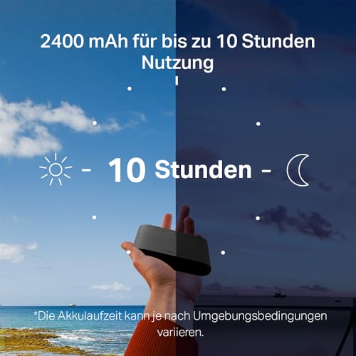 Mercusys Mobiler WLAN Router MT110, tragbares WLAN für unterwegs ohne Vertrag, 4G LTE 150 Mbps, Verbindung mit bis zu 10 Geräten, bis zu 10 Stunden Nutzungsdauer