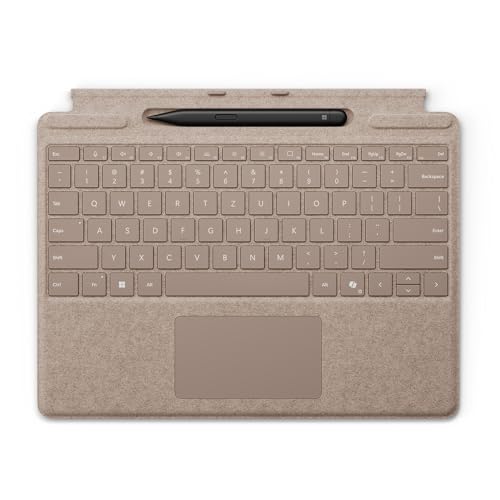 Microsoft Surface Pro 13" Keyboard + Slim Pen | Sand | QWERTZ | kompatibel mit Surface Pro 13" ab Surface Pro 8