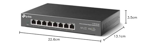 TP-Link TL-SG108-M2 8× 2.5-Gigabit Ports Ethernet LAN Switch(Plug-and-Play,Metallgehäuse, QoS, IGMP-Snooping, Ideal für 2.5G NAS, Server, Gaming-Computer, WiFi 6 AP, 4K-Video) schwarz
