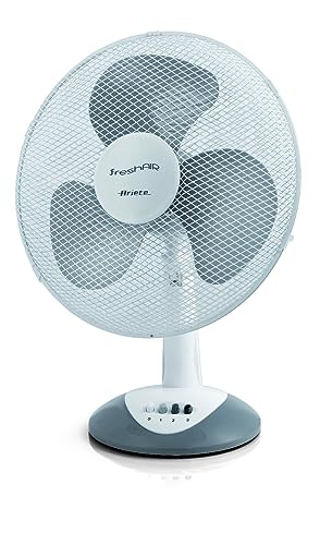 Ariete 847 Tischventilator, 3 Geschwindigkeiten, 3 Flügel, Oszillations- und Neigungsfunktion, 40 W, Kunststoff, Weiß