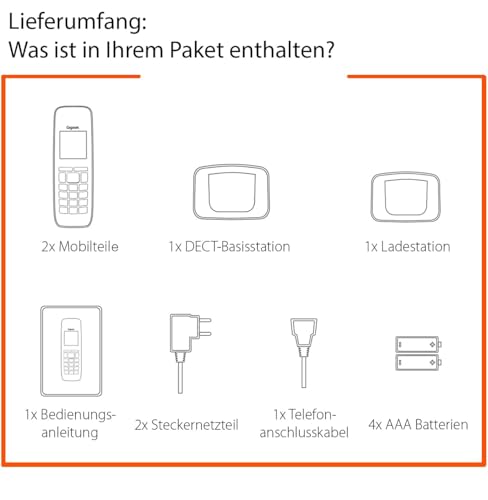 Gigaset Pure 220A Duo - 2 Schnurlose DECT-Telefone mit Anrufbeantworter - mit Call-Block-Taste und Freisprechfunktion - 80 Kontakten, anthrazit schwarz [Kompatibel in DE, IT, FR, NL, BE, Che, AUT]