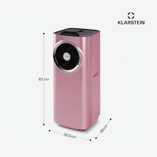 Klarstein Kraftwerk Smart 10K Mobiles Klimagerät – 10000 BTU, 29-49 m², App & Alexa Steuerung, 3-Stufen Ventilator, 23 l/h Entfeuchtung, Leise, Inkl. Fensterkit, Metallisch Rosegold