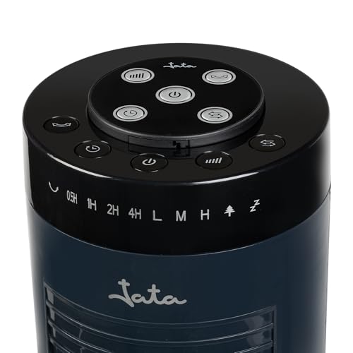 Jata JVVT3044 Leiser Turmventilator mit Fernbedienung, 81 cm, 45 W, Timer 7,5 h, Oszillation, 3 Geschwindigkeitsstufen, 3 Luftmodi, Ventilator für Schlafzimmer, Wohnzimmer und Büro