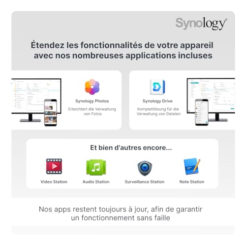 Synology DS223 2-Bay Diskstation NAS (Realtek RTD1619B Quad-Core 2GB Ram 1xRJ-45 1GbE LAN-Port), Schwarz