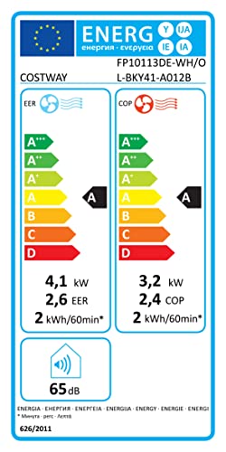 COSTWAY Klimaanlage mobil 14000BTU, Klimagerät mit Abluftschlauch, 5 in 1 Kühlen & Heizen & Entfeuchten & Belüften & Schlafmodus für Räume bis zu 135 m³, Fernbedienung/App, 24H Timer, 4100W, ≤57dB