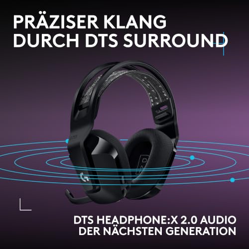 Logitech G G733 Lightspeed Kabelloses Gaming-Headset für PC & Streamer | Kopfbügel, LIGHTSYNC RGB, Blue VO!CE, PRO-G-Lautsprecher, ultraleicht, 29 Std. Akku, 20 m Reichweite, kabellose Headsets