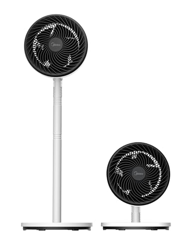 Midea FG18-22LAPH Standventilator 4-in-1, Hoeheverstellbar, 110cm, Weiß | 549 ft3/min, 18m Reichweite, 75 Grad Horizontal, 90 Grad Vertikal, 3 Geschwindigkeiten, 30W