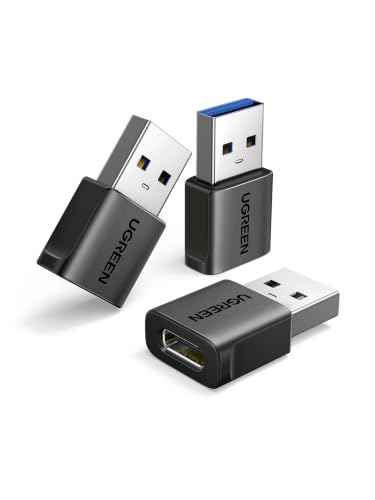 UGREEN 10Gbps USB C Adapter auf USB, USB C Buchse zu A Stecker(3er Pack) | USB A auf USB C Adapter kompatibel mit iPhone 17 Serie, iPad Air/Pro, Galaxy S26/S25 Serie, Kartenleser, SSD, Laptop, PC usw