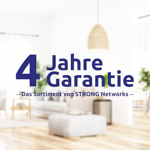 STRONG - Powerline 600 Triple Wi-Fi EU Set - 2 Powerline 600 Mbps + WLAN Adapter 300 Mbps, Fast-Internetzugang - integrierte Steckdose - 300 m Reichweite - Für alle Router - Hotspot + Ethernet - weiß