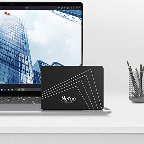 Netac SSD 2TB, SSD Festplatte Intern Sata 3.0 2,5 Zoll für Laptop, PC, Desktop, (N530S, Schwarz, 3D Nand)