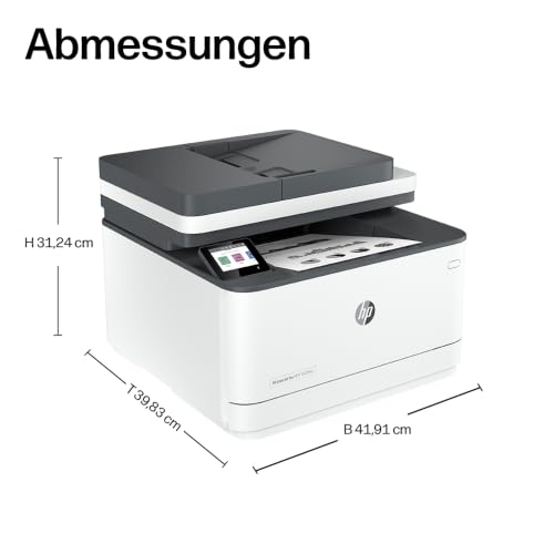 HP LaserJet Pro MFP 3102fdn Laserdrucker Schwarz-Weiß, Multifunktions-Laserdrucker, Automatischer Duplex, Hohe Druckgeschwindigkeiten, Ethernet, USB Hi-Speed, Fax, App, Wolf Pro Security