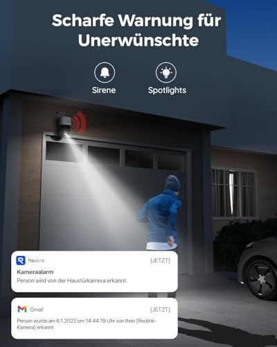 Reolink 4K PTZ PoE Überwachungskamera Außen mit Dual-Objektiv,TrackMix PoE