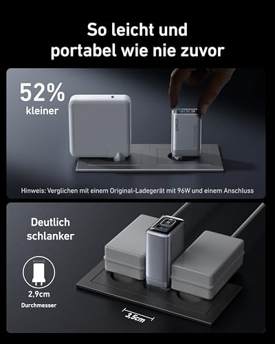 Anker Prime 100W USB C Ladegerät, 3 Port GaN Schnellladegerät | Faltbar & kompakt, für MacBook, iPad, iPhone 17/16/15 Serie, Galaxy S24/S23 und mehr