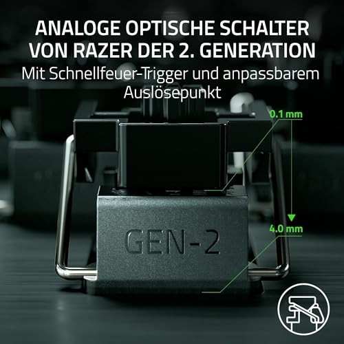 Razer Huntsman V3 Pro Mini - Analoge optische E-Sport Gaming-Tastatur 60% Format - Snap Tap & Rapid Trigger (Digitale Steuerungstasten, Doubleshot-PBT-Tastenkappen) QWERTY US-Layout | Schwarz