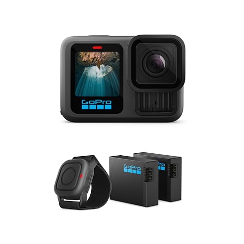 GoPro HERO13 Black Action Bundle (Exklusiv bei Amazon) – Enthält 2 Enduro-Akkus und eine wasserdichte Auslöserfernbedienung