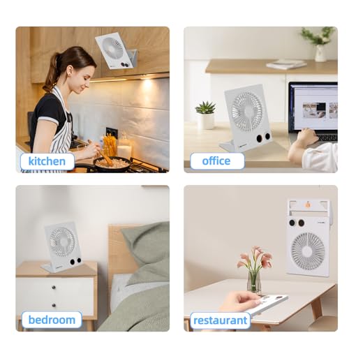 VEMONT Mini Tischventilator, USB Ventilator,5000mAh Akku-Ventilator