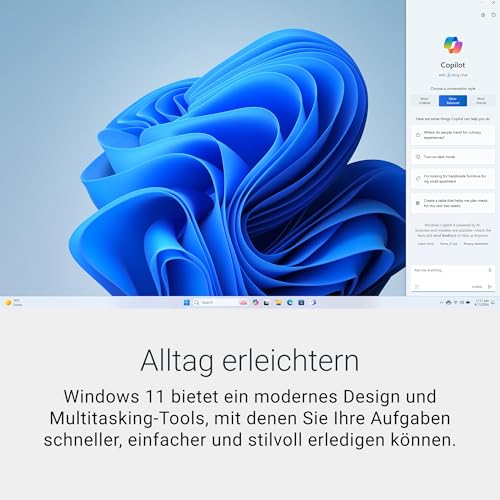 Dell 14 Laptop - AMD Ryzen 5 220, 16GB RAM, 512GB SSD | 14" entspiegeltes Display, AMD Radeon Grafik, Deutsch beleuchtete QWERTZ Tastatur, Wi-Fi 6 (Netzteil separat erhältlich)