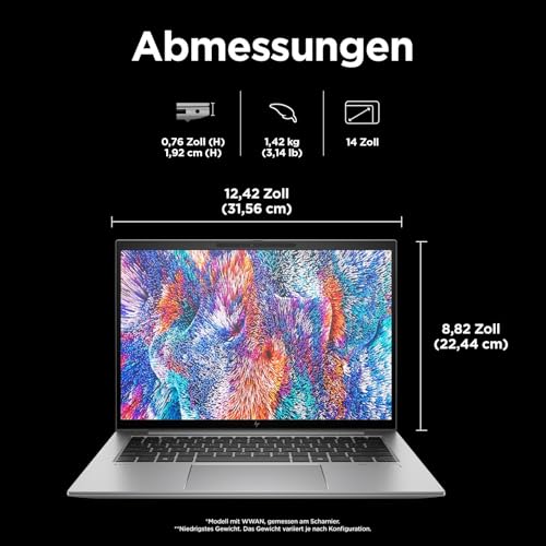 HP Inc. ZBook Firefly 14 G11 Core Ultra 7 155H 32GB RAM 1TB SSD RTX A500 Win11Pro - 98N37ET#ABD