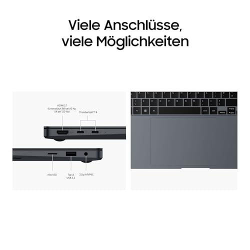 Samsung Galaxy Book4 Ultra Notebook, 16"-Laptop, Intel Core Ultra 7, 16 GB RAM, 512 GB, Moonstone Gray, 3 Jahre Herstellergarantie [Exklusiv auf Amazon]