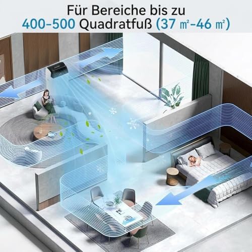 3-in-1 Mobiles Klimagerät 10000 BTU – Schnelles Kühlen, Ventilator & Luftentfeuchter – Energieklasse A+, leiser Betrieb, 2 Geschwindigkeiten, 24h-Timer, Fernbedienung – Für Zuhause & Büro – Schwarze