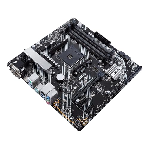 Asus Prime B450M-A II Mainboard Sockel AM4 | mATX, AMD Ryzen, DDR4-Speicher, M.2, SATA 6Gbit/s, USB 3.1 Gen 2 Typ-A. Aura Sync