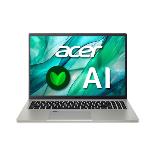acer Aspire Vero 16 AV16-51P-521Z Laptop 16 Zoll WUXGA IPS PC (Intel Core Ultra 5 125U, 16 GB RAM, 512 GB SSD, Intel Graphics, Windows 11 Familie), Grau, AZERTY-Tastatur