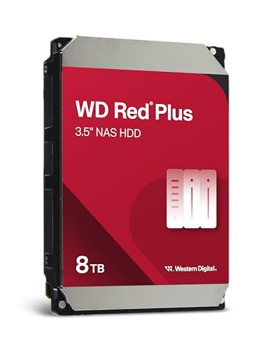 WD Red Plus 8 TB NAS Interne Festplatte 3,5 Zoll - 5640 U/Min, SATA 6Gb/s