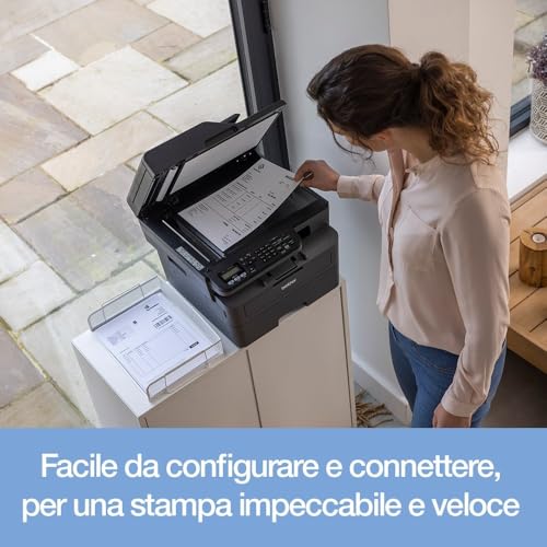 Brother MFC-L2835DW, 4-in-1 S/W-Laserdrucker, ADF, Duplex, 32 Seiten/Min. | 2-zeiliges LCD, Kassette 250 Blatt, WLAN, LAN und USB, Starttoner für 1.200 Seiten