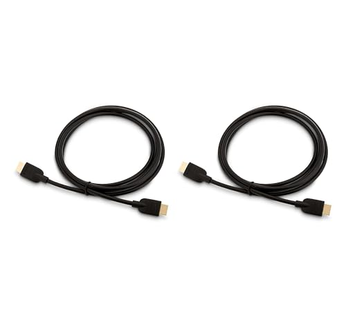 Amazon Basics HDMI-Kabel 1,8m, 4K@60Hz, 18 Gbit/s, 2er-Set, Schwarz
