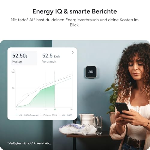 tado° Smartes Thermostat X - Zusatzprodukt für Fußbodenheizung und Boiler | Steuerung per App, Smart Speaker Steuerung (Alexa, Siri, Google Assistant), DIY Installation
