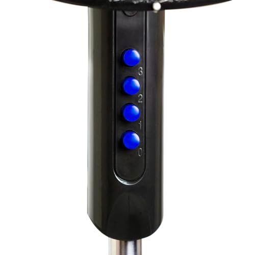 Jocca – Standventilator 40 cm/ 3 Geschwindigkeiten 45 W/Runde Basis für Stabilität/ 5 Flügel/Höhe 125 cm
