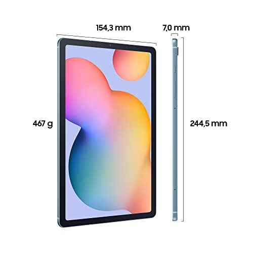 Samsung Galaxy Tab S6 Lite (2022), 10,4 Zoll TFT Display, 64 GB Speicher, LTE, Android Tablet inkl. S Pen, Angora Blue, inkl. 36 Monate Herstellergarantie