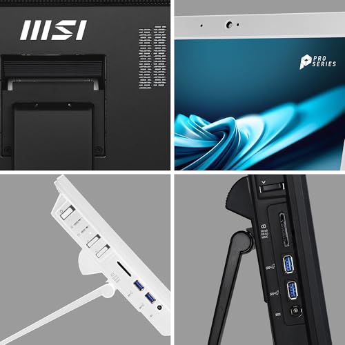 MSI PRO AP162T ADL-019DE AIO Desktop-PC, 15,6“ FHD IPS, Intel N100 CPU, 4 GB DDR4 RAM, 128GB PCIe NVMe SSD, WiFi 6E, Webcam & Lautsprecher - Tastatur, Maus, Windows 11 Pro - Schwarz