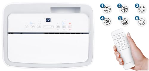 Berdsen Mobiles Klimagerät 5-in-1 14000 BTU - Kühlung, Heizung, Entfeuchtung, Ventilation, Schlafmodus - Tuya Smart App - Energieeffizient