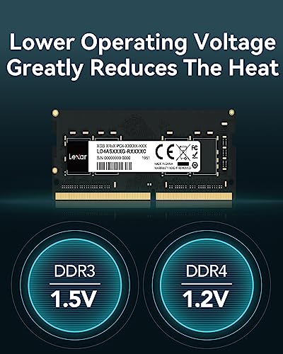 Lexar SODIMM DDR4 RAM 16GB Kit (2x8GB), 3200 MHz, 260-Pin | DRAM, Laptop-Speicher, Hochleistungs SO-DIMM, PC Laptop Computerspeicher