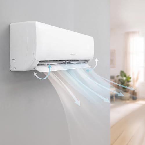 Cecotec Split-Klimaanlage AirClima 18000 Smartfresh, 18.000 BTU | Wärmepumpe, Inverter, 8 Geschwindigkeiten, 35 m², R32-Kältemittel, Timer 24 Std, waschbarer Filter