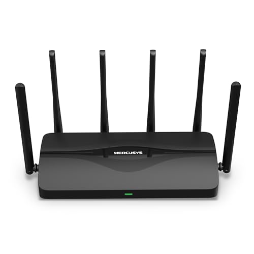 Mercusys Tri-Band BE9300 WiFi 7 Router MR47BE | 4 x 2,5G-Ports | 6 Hochleistungsantennen | 320 MHz-Kanäle | 6 GHz | Gastnetzwerk | MERCUSYS app | IPTV IPv6 WPA3 VPN