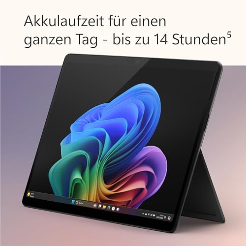 Microsoft Surface Pro, 13" | Snapdragon X Elite | 16GB RAM, 256GB SSD | 13" OLED Touchscreen | Copilot+ PC | Schwarz | Windows 11 Home | 11. Edition