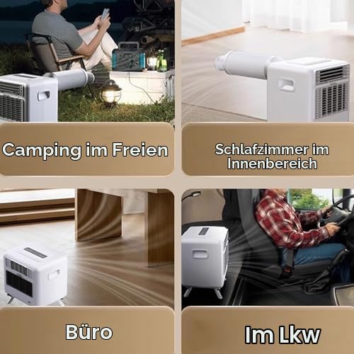 Home Essentials, tragbare Klimaanlage mit 14.000 BTU – Jet-Style-Design, energieeffizient, Touchpanel für die Kühlung zu Hause und im Büro