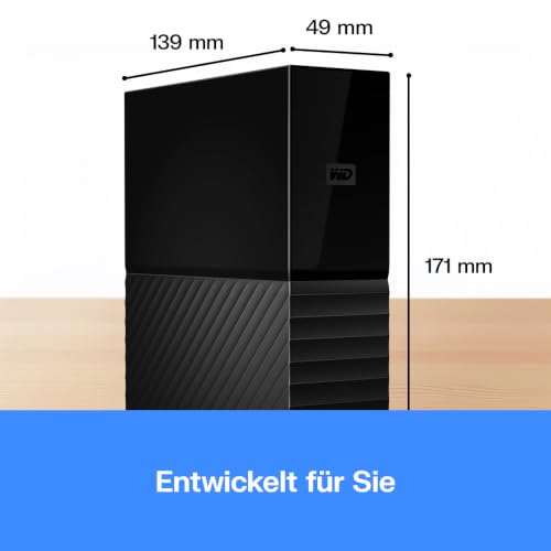 WD 8TB My Book Desktop HDD USB 3.0 with software for device management, backup and password protection works with PC and Mac