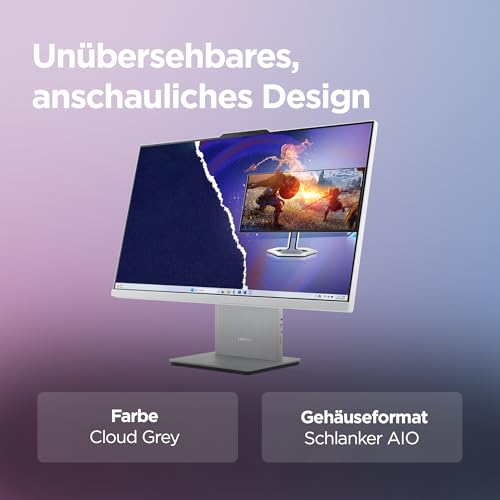 Lenovo IdeaCentre All-In-One | 27" QHD Display | Intel Core 9 | 32GB | 1TB | All in One|27" QHD Display|Intel Core 9 270H|32GB RAM|1TB SSD|Windows 11 |Grau|inkl. Maus und Tastatur| inkl. Webcam