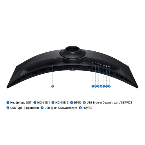 Samsung Odyssey G91F, Ultrawide Curved 32:9, Gaming Monitor, 49 Zoll, LED-VA-Panel, DQHD, 5120 x 1440, DisplayHDR 600, AMD FreeSync Premium Pro, 1ms, 144 Hz, Schwarz, LS49FG916EUXEN