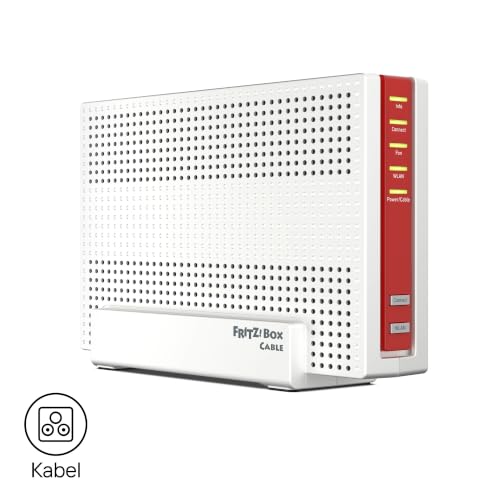 FRITZ!Box 6690 | Router für den Kabel-Anschluss | Wi-Fi 6 bis zu 6 GBit/s | Dualband WLAN (2,4/5 GHz), Kabel bis zu 6 GBit/s mit DOCSIS 3.1, Smart Home & Telefonie Zentrale, WLAN Mesh, Made in Europe