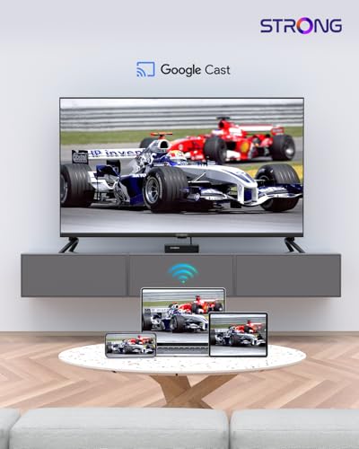 STRONG Leap-S3 4K UHD Google TV-Streamingbox Mit Ethernet-Port, 2GB RAM + 16GB Speicher, Integriertem Chromecast, WiFi, Google-Sprachsteuerung, HDR10+
