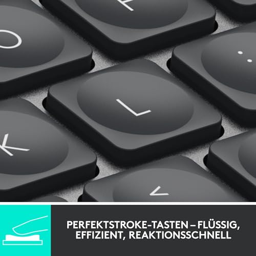 Logitech MX Keys Mini Kabellose Tastatur | Kompakt, Bluetooth, Hintergrundbeleuchtung, USB-C, Kompatibel mit Mac/iOS/Windows/Linux/Android, Metallgehäuse - Graphit