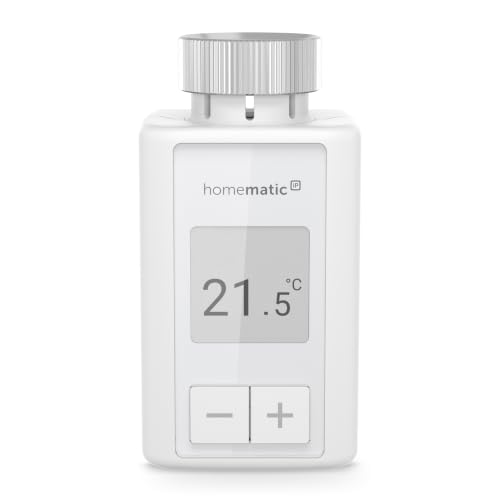 Homematic IP Heizkörperthermostat – Flex | Smart Home, digitaler Thermostat Heizung, Steuerung mit/ohne App, Alexa, Google Push-to-Pair, Energie sparen, 160230A0