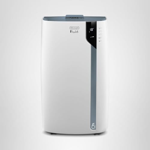 De'Longhi Pinguino - Mobiles Klimagerät, für Räume bis 30 m², mit Luftentfeuchter & Ventilator, 10000 BTU, Leiser Betrieb, Eco-Real-Feel, Fernbedienung, Timer, Energieeffizienzklasse A+++ (PACEX105)